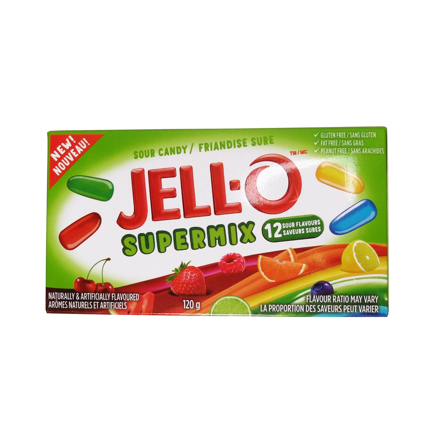Jell-O Sour Supermix 12 flavours - 12 x 120 g