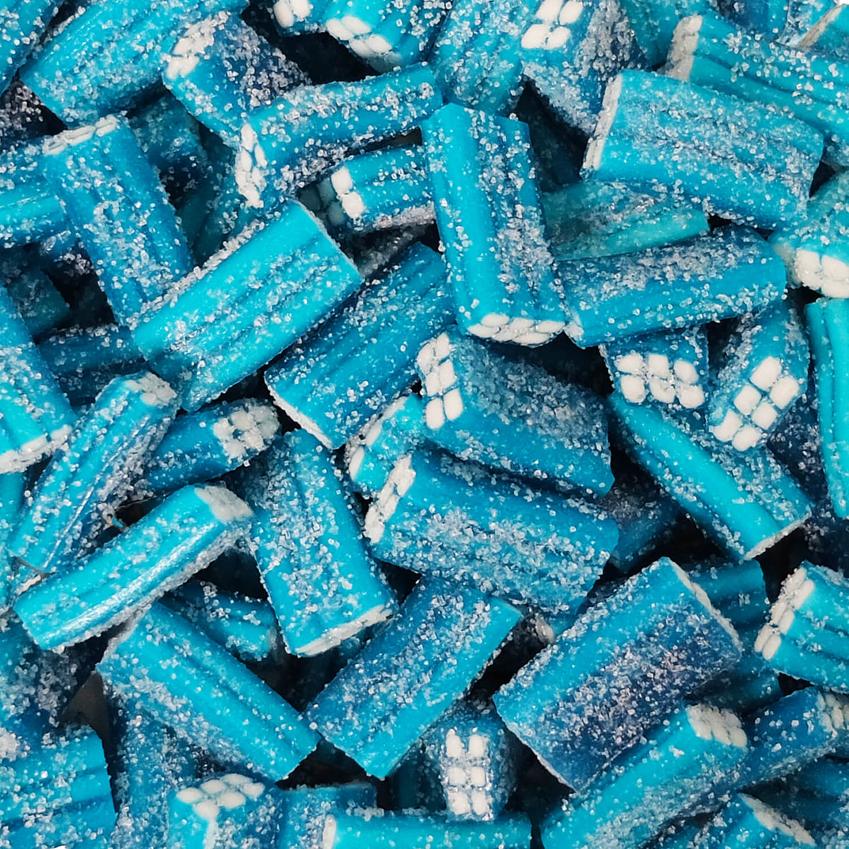 Fizzy Raspberry Bricks Sour blue raspberry bricks – Ludik Candy