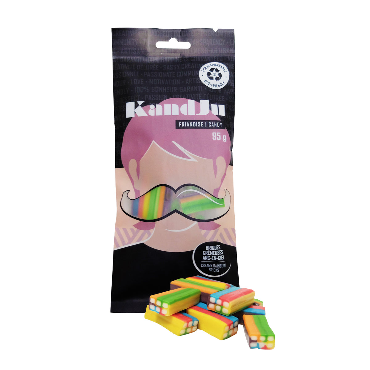 Creamy rainbow bricks bag 95 g Ludik Candy